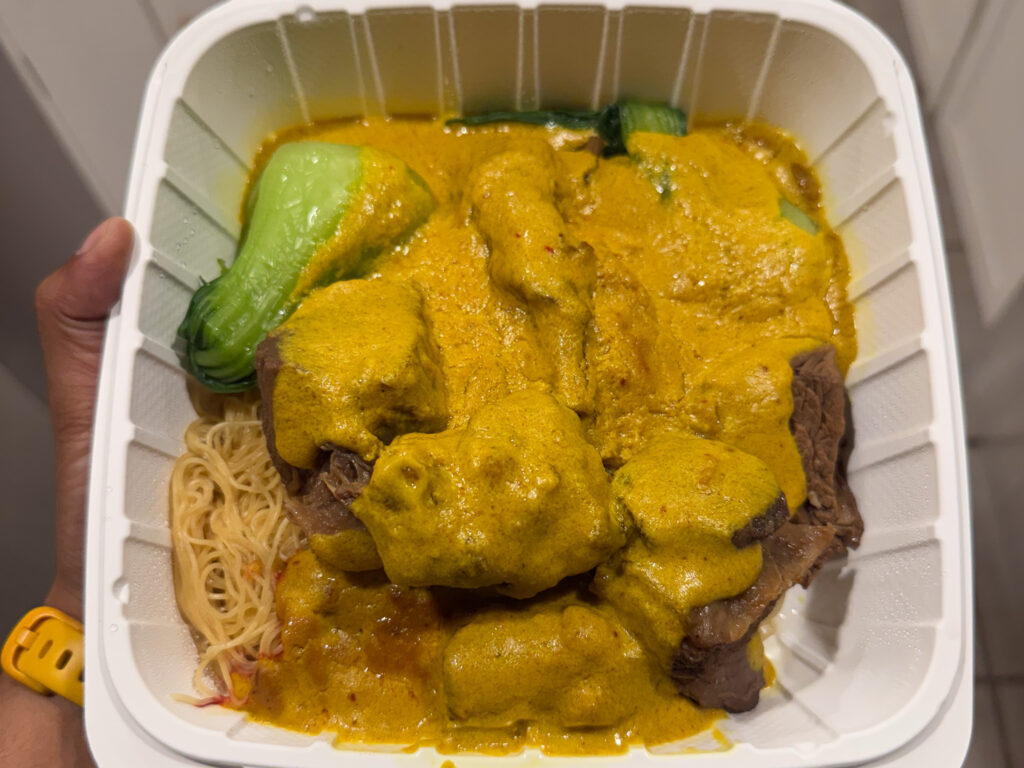 beef curry noodles from hong kong bistro chinatown seattle