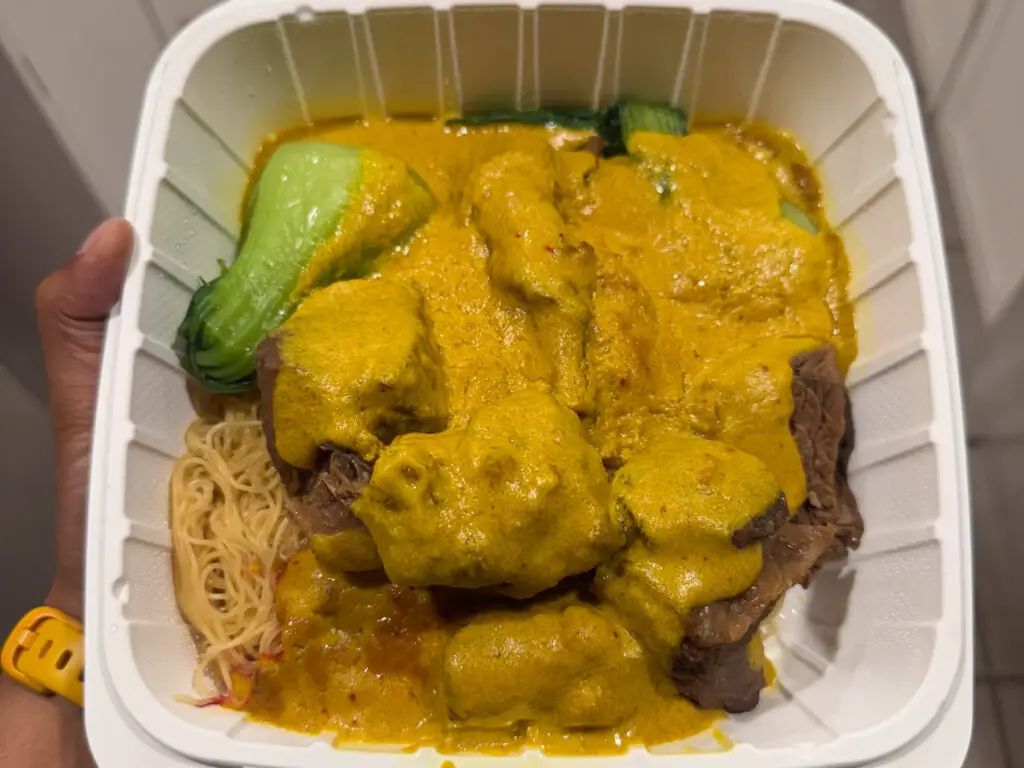 beef curry noodles from hong kong bistro chinatown seattle