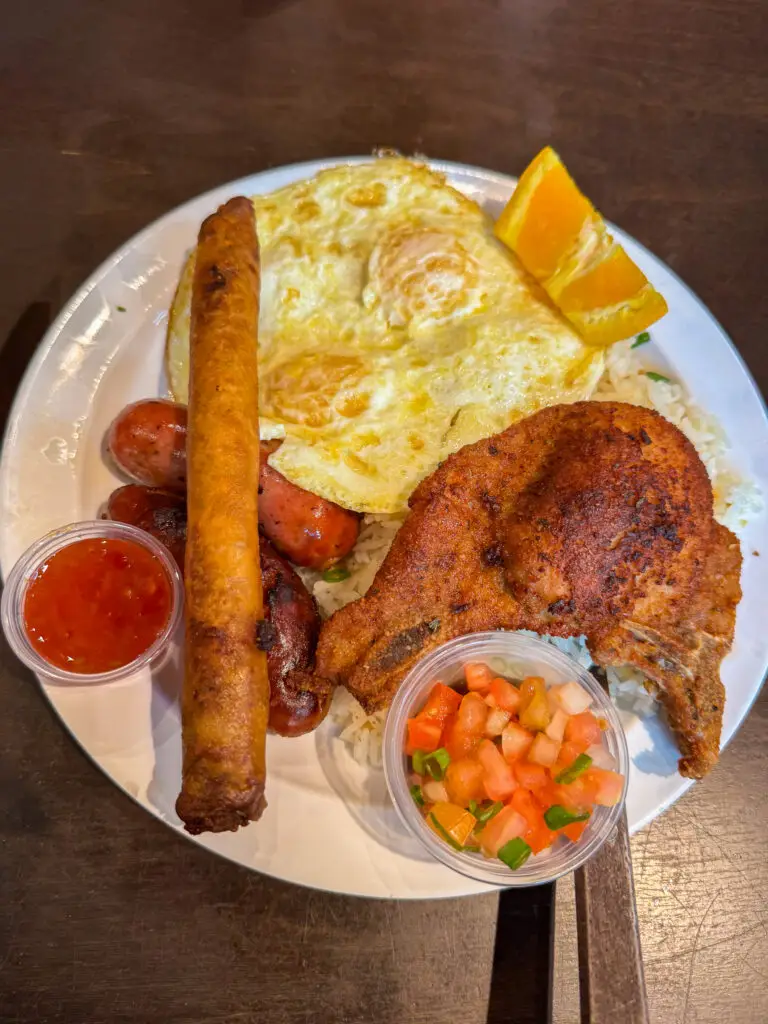 filipino breakfast plate ludis restaurant seattle